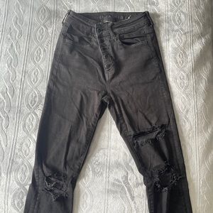 American eagle black super high-rise jegging skinny jeans. Size 2 regular.